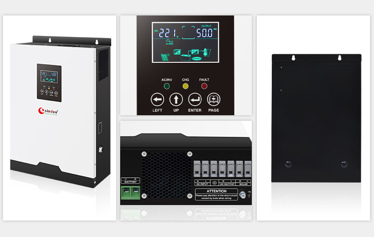 Pure Sine Wave Off Grid Hybrid Solar Power Inverter 5KW High Frequency ...