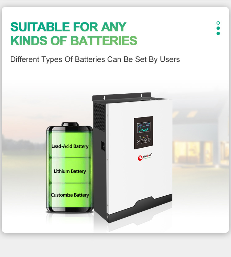 Pure Sine Wave Off Grid Hybrid Solar Power Inverter 5KW High Frequency ...