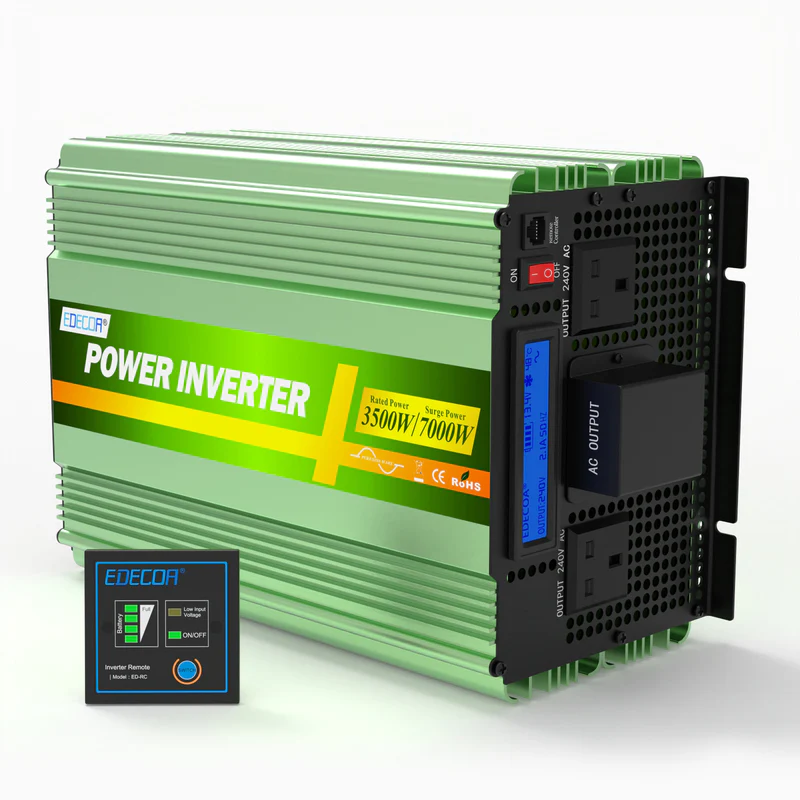 Socket Inverter Image Changi 3500W DC 12V to AC 240V pure sine wave power inverter UK socket