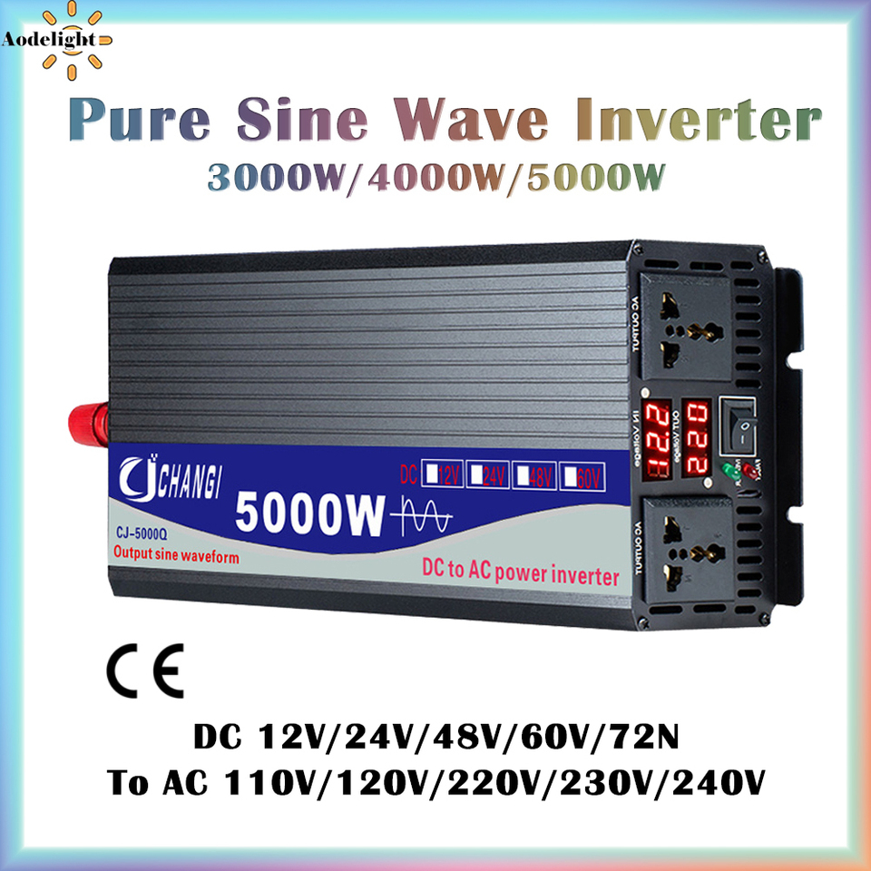 Wholesale OEM Available 5000W Pure Sine Wave Power Car Inverter 5KW DC ...